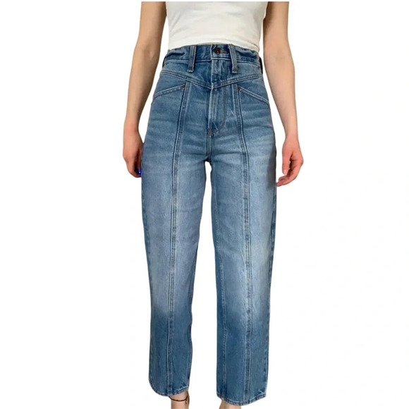 Abercrombie and fitch High rise Mom Denim Jeans  Size 25 / 0R Medium Wash - Picture 1 of 9
